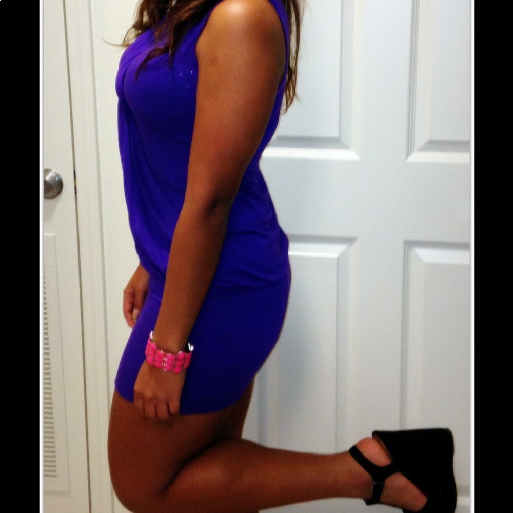 Purple shaping dress
